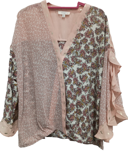 Umgee Apricot Floral Boho Blouse