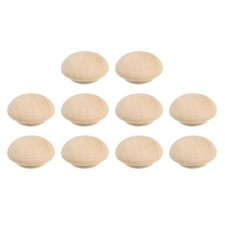 Wood Hole Plugs, 100 Pcs 15x10mm Wood Button Top Plugs Screw Hole Plugs