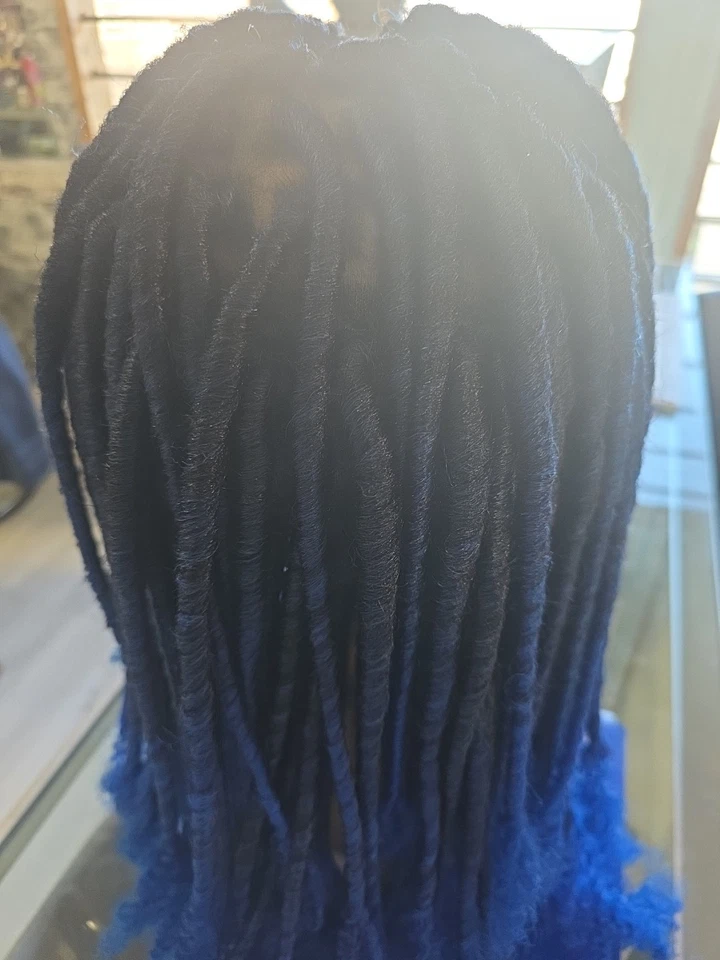 Peluca de rastas rizadas de encaje completo de 14 pulgadas peluca pelo de bebé y banda de agarre para peluca. Foto 2 de 4