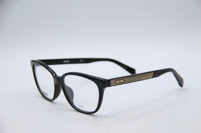 NEW MOSCHINO MOS527/F 807 BLACK GOLD AUTHENTIC FRAMES EYEGLASSES 53-15