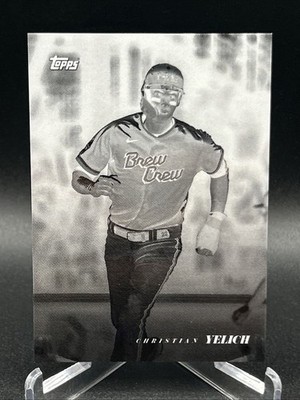 2022 Topps Black & White #68 Christian Yelich Photo Negative /99