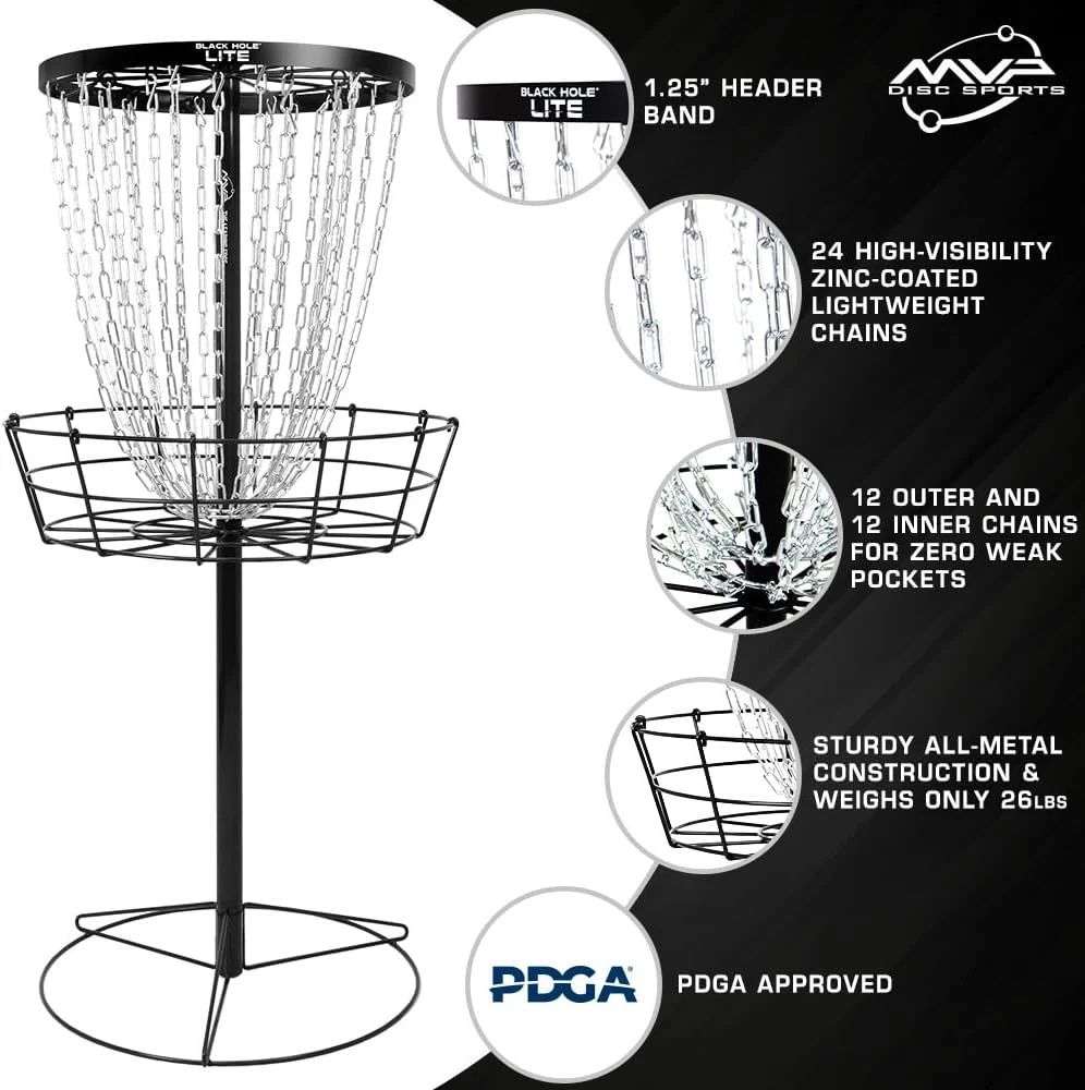 MVP Disc Sports Black Hole Disc Golf Basket - Thumbnail 2