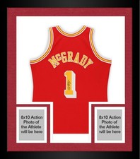 Framed Tracy McGrady Houston Rockets Signed Red Mitchell & Ness Authentic Jersey