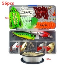 Fishing Accessories Lures Metal Jig Spoons Silicone Bait Fishing Tackle Full Kit