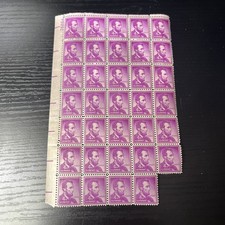 Sheet Of 35 1954 4 Cent Abraham Lincoln Prominent Americans Series Mint(VF)