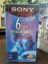 NEW Sony 6 Hours Premium Grade VCR Record Tape Still In Plastic