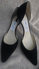 Jimmy Choo Suade Tacones Negro Dorsay Talla 38 EU US 8