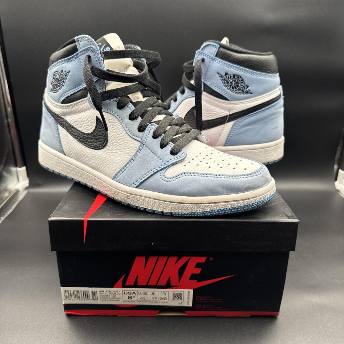 Nike Air Jordan 1 Retro High OG University Blue 555088 134 Men's