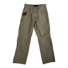 Wrangler Riggs Workwear Ripstop Cargo Pants Size 28x30 Beige Tan