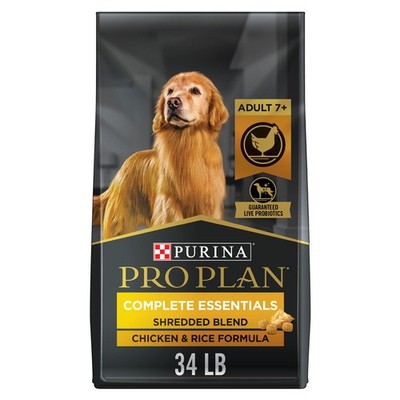 Purina Pro Plan Senior Dog Food With Probiotics for Dogs, Shredded Blend Chi...