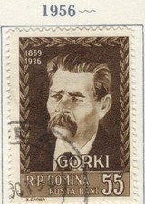 Romania  1956  Gorky Socialist writer political activist Russia  USED @ m
