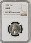1972 25C Washington Quarter Dollar NGC  MS67  8159640-013