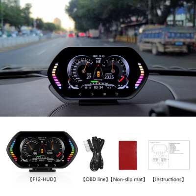 Display HUD Orton F12 Per Auto - OBD2 GPS, Tachimetro, Allarmi, Per Sicurezza Guida - Foto 8