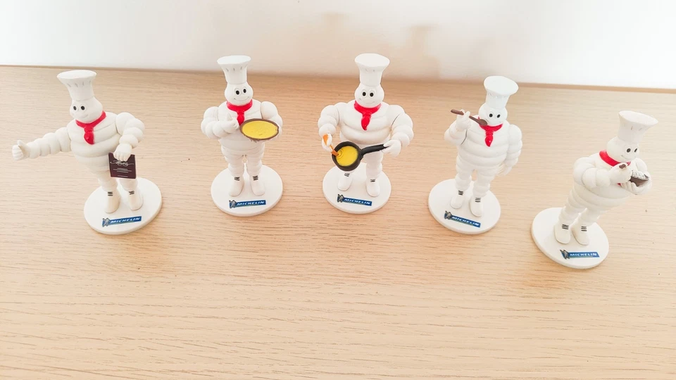 Figura Mascota Chef Michelin Bibendum Mercancía Oficial Coleccionable Juego de 5 Foto 2 de 4