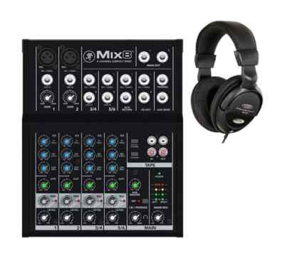 Mackie Mix8 Mischpult mit 8 Kanälen und 2 Line Eingängen