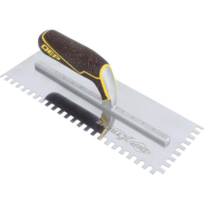 QEP Xtreme Cork Handle Stainless Steel Trowel Square Notch 1/4'' x 3/8'' x 1/4''