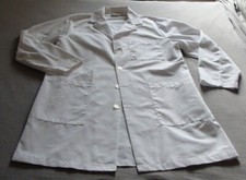 WHITE LAB COAT Doctors Coat Long Sleeve Sz MEDIUM - HALLOWEEN COSTUME  
