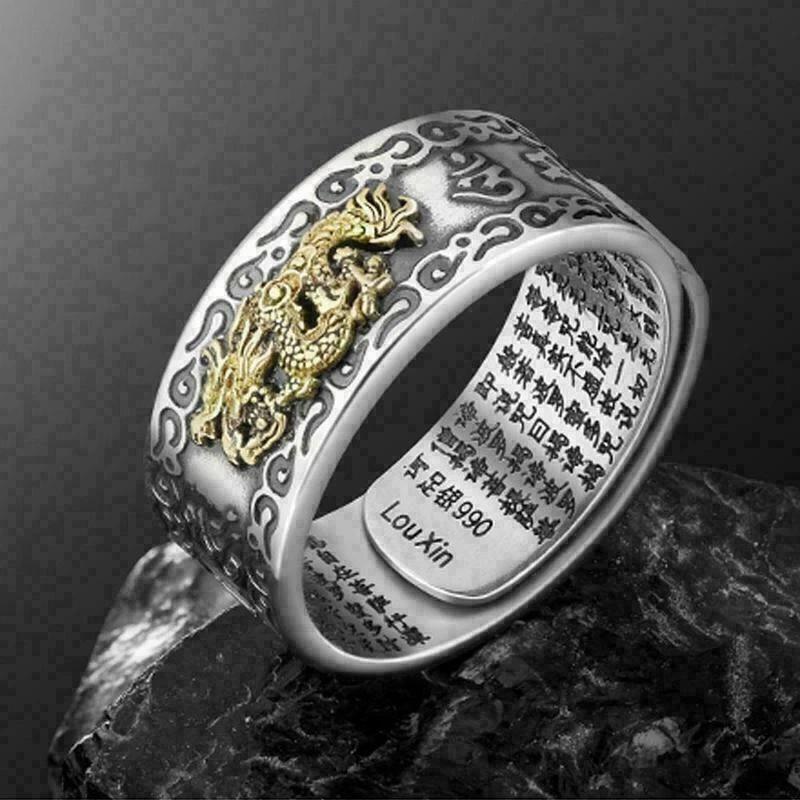 Anillo Pixiu Feng Shui Amuleto De Salud Y Suerte Ajustable Hombres Y Mujeres  new