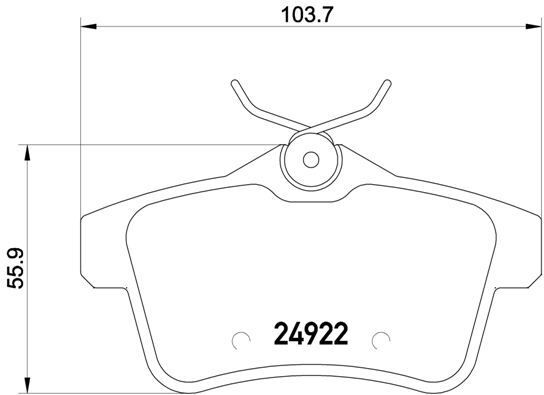 BREMBO P 61 114X Kit pastiglie freno per PEUGEOT 3008 MPV / Space wagon (0U_), 3