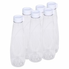 Pack of 6 Plastic Fridge Water Bottle 950ml BPA Free Leak Proof Screw Lid
