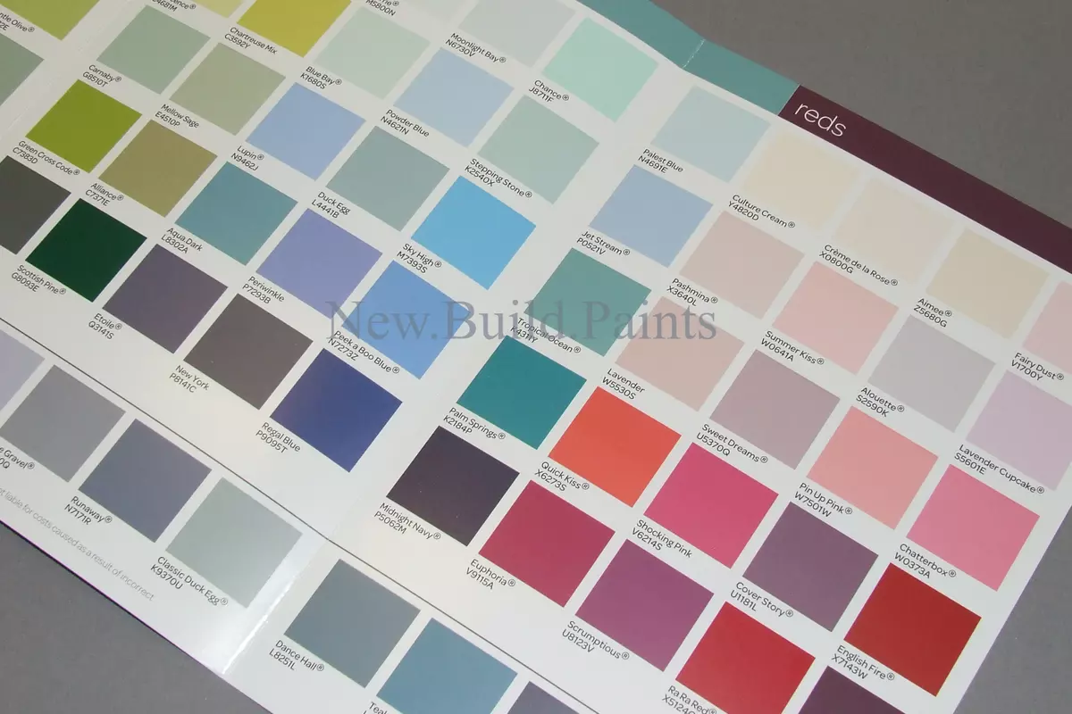 Crown paints on sale colour chart