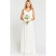 Show Me Your Mumu Kendall Maxi Dress Wedding cake Chiffon White NWT XXSmall