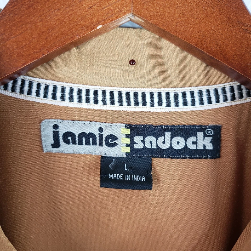 Camisa elástica Jamie Sadock golfe feminina grande ouro amarelo manga curta 1/4 zíper - Imagem 2 de 4