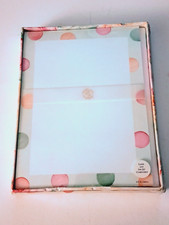 Boxed Stationery Set w/ 18 Printed Polka Dot Sheets  Matching Plain Envelopes