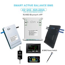 JK Smart BMS 8S-24S 40A-200A LiFePO4 Li-ion 0.4A-2A Active Balance with BT RS485