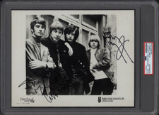 THE YARDBIRDS JIMMY PAGE + Dreja McCarthy Autographs (3) Signed Photo 8 x 10 PSA