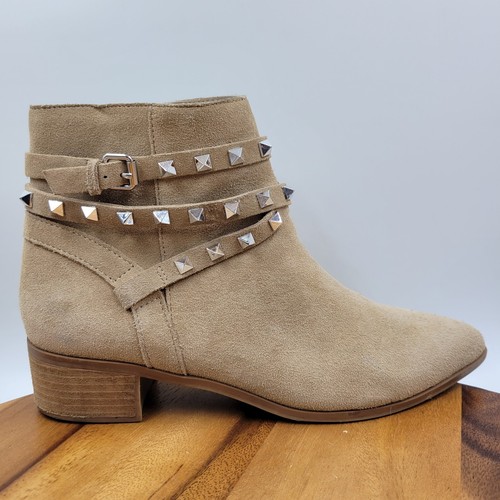 tan studded booties