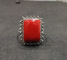 Coral Designer Ring 925 Silver Handmade Beautiful Gift For Her All Ring Size