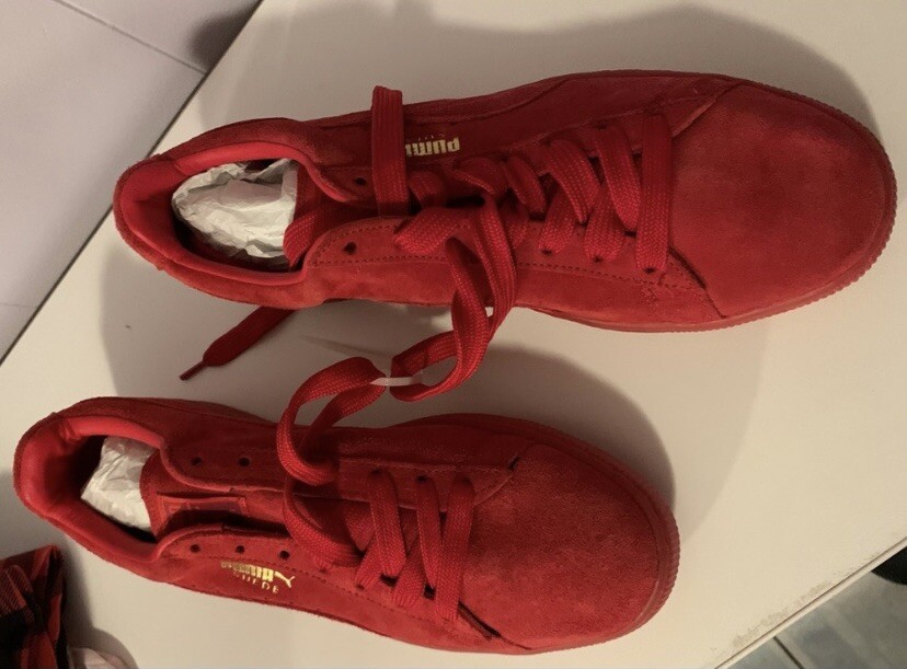 Size Puma Suede Classic Mono Gold Red for sale online