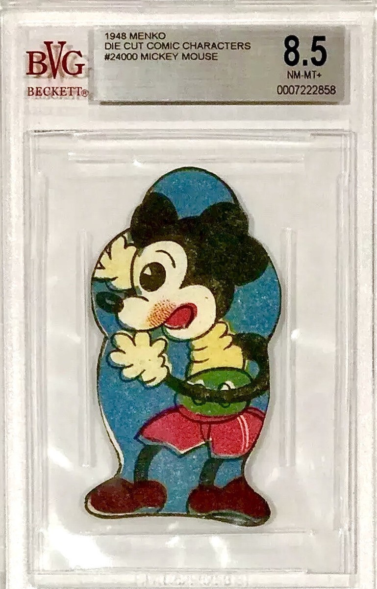1948 MICKEY MOUSE DIE-CUT *RARE* 1/1 BVG 8.5 MENKO HIGHEST GRADE