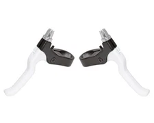 AltaLine 4 Finger Alloy 408 Bike Bicycle Brake Lever Set Black/White.