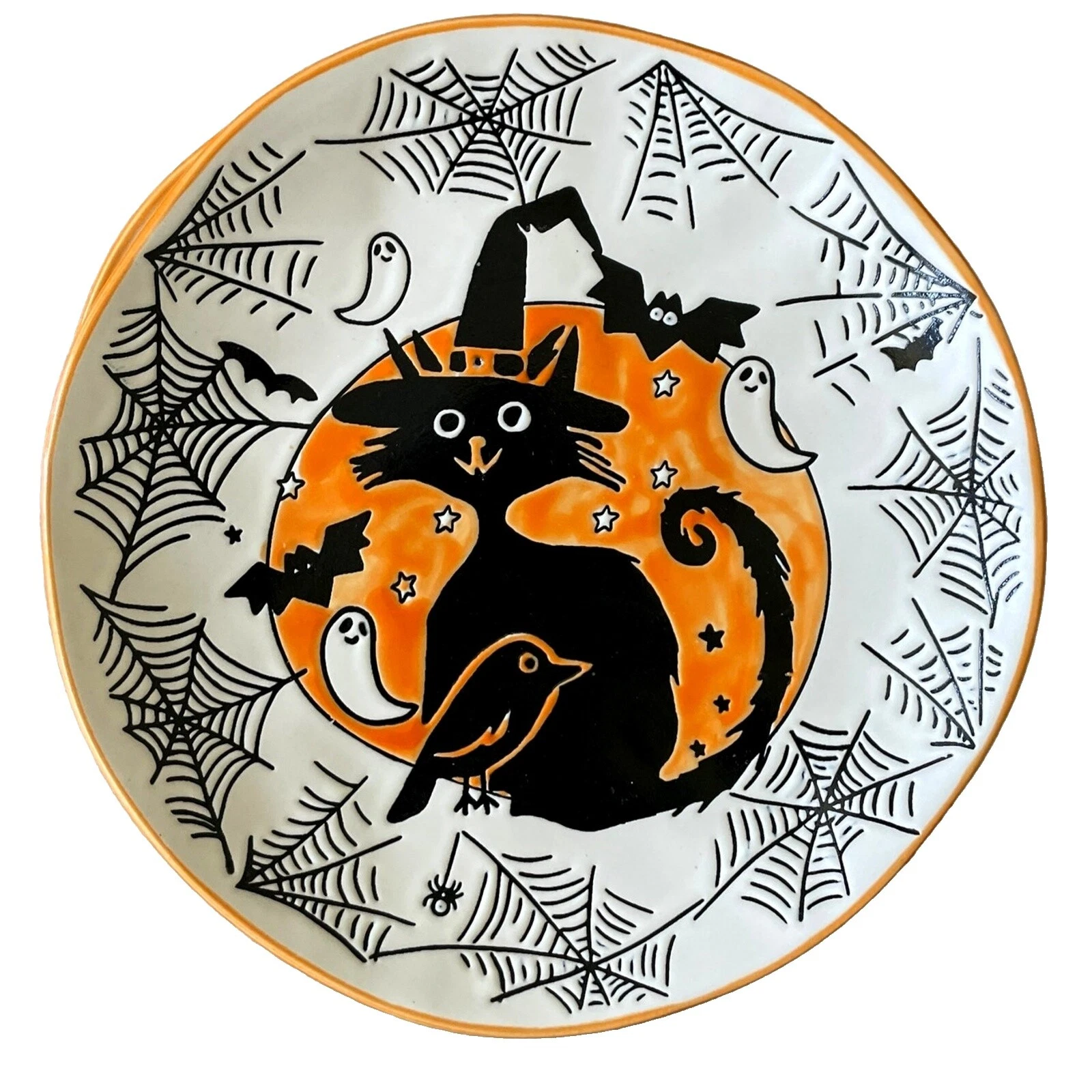 Placas de plato de Ensalada de Halloween de gres