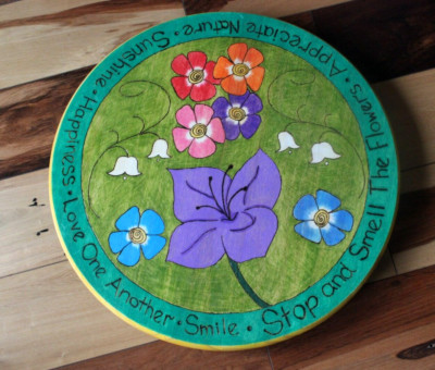Handcrafted Wood Burned Turntable 006