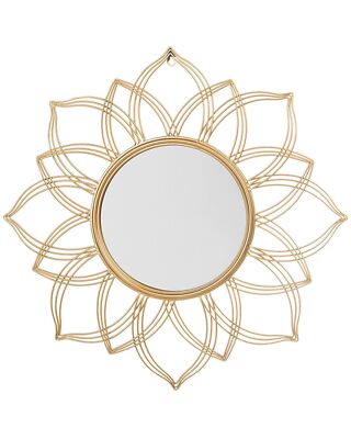 Wandspiegel Blumenform gold 67 x 67 cm Milly