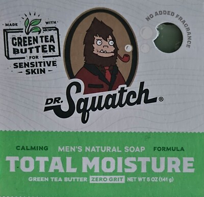 Dr. Squatch Total Moisture Green Tea Soap - New Unscented 
