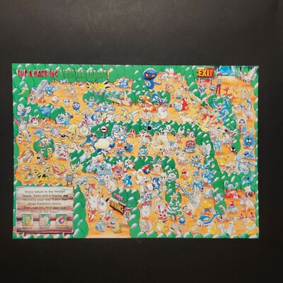 Pokemon Viridian Forest Vintage Postcard Artwork Jumbo Card