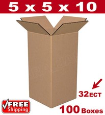100- 5x5x10 Cardboard Boxes Mailing Packing Shipping Box 32ECT Corrugated Carton