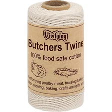 Beige 328 Feet Food Grade Cotton Twine - Perfect for Sausages & DIY Projects