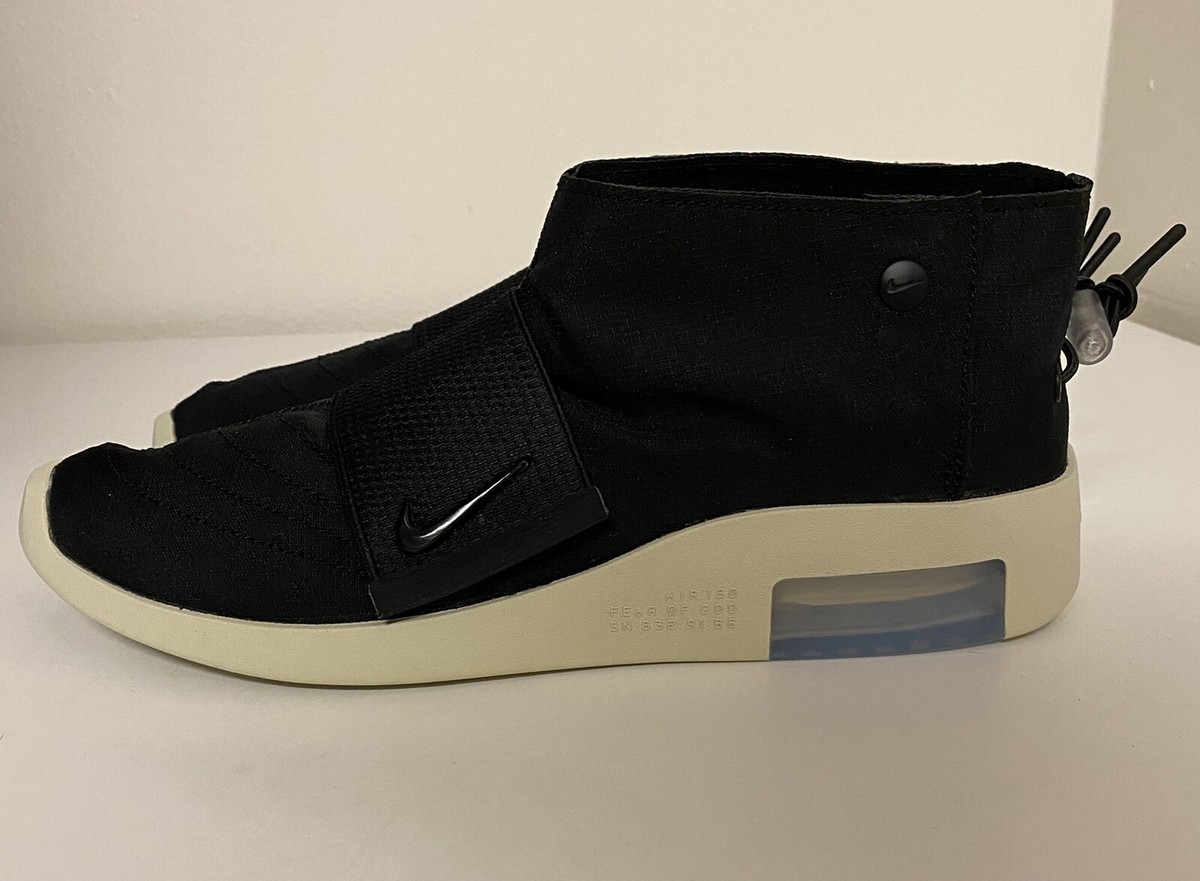 Nike Air Fear Of God Moc Moccasin Mens Sz 5/ Women's Sz Black