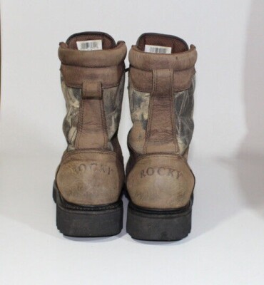 Rocky Gore-Tex Brown Leather Lace Up Camouflage Hunting Boots i502 Rocky Hunting Boots Mens 14 Brown Leather Gore-Tex Camo 1000  main image 3