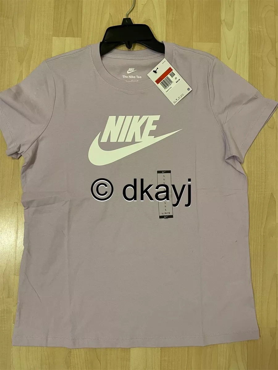 Nike Essential Sportswear Shortsleeve Doll Lilac Logo Shirt L Women $30