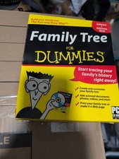 Family Tree For Dummies Software PC CD-ROM Reference Book NEW Sealed