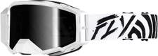 Fly Racing 37-5515 Zone Elite Goggle Black/White w/Black Mirror/Smoke Lens