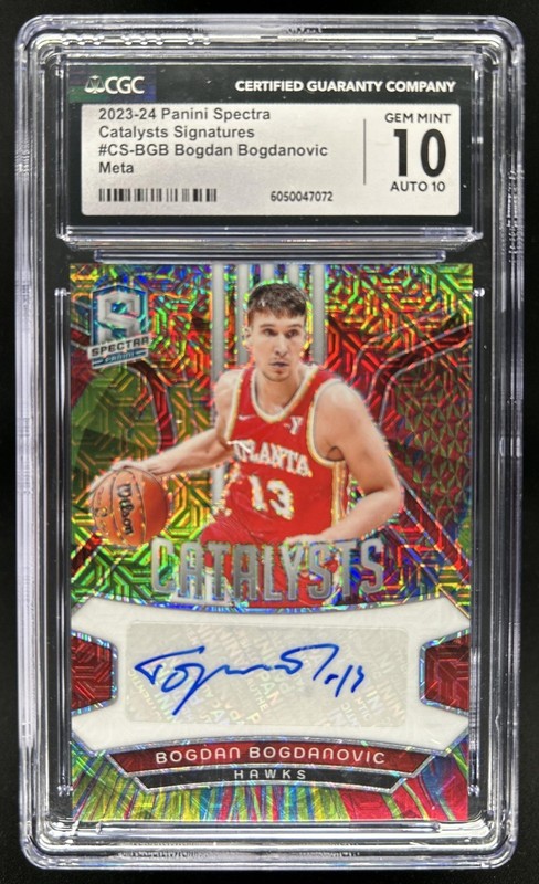 2023-24 Spectra Bogdan Bogdanovic Catalysts Signatures Meta Auto #/25 CGC 10