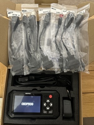 OBDPROG MOTO 100 Motorrad OBD2 Scanner All System Diagnosegerät UK Leser