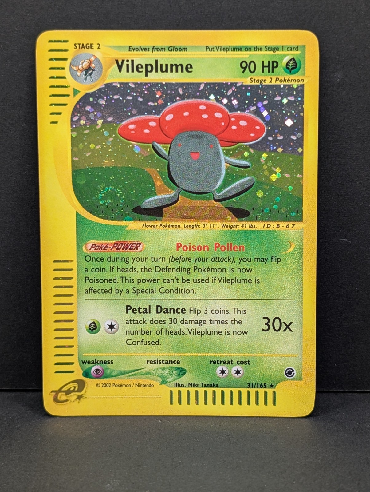 Vileplume 031/165 Expedition Base Set Holo Rare Pokemon TCG Nintendo vintage NM